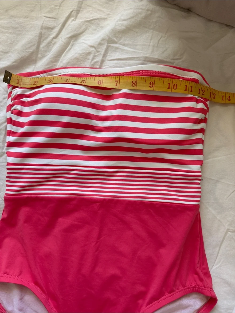 Tommy Bahama Red & White Stripe Girls' One-Piece Swimsuit It’s missing straps